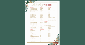 Smoked holiday ham and turkey with BBQ sides from John Mull’s Meats in Las Vegas for Christmas catering.